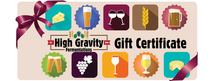 High Gravity Gift Certificates