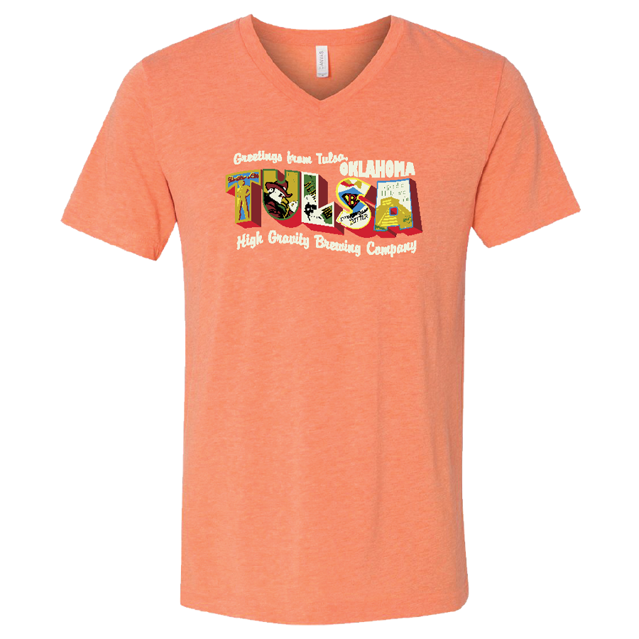 Shirt | Tulsa Postcard | V-neck
