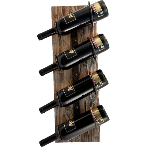 Metal and Wood Wine Rack