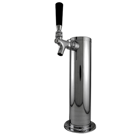Draft Beer Tower | 3" Chrome | 1 Faucet