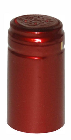Heat Shrink PVC Capsules Metallic Red